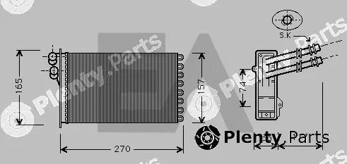 Eaclima 45C77009 — Heat Exchanger, interior heating