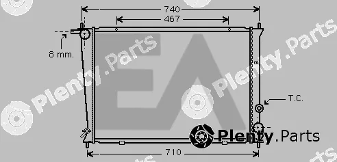 Eaclima 31R28123 — Radiator, engine cooling