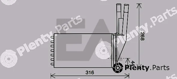 Eaclima 45C10017 — Heat Exchanger, interior heating