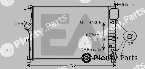 Eaclima 31R50091 — Radiator, engine cooling