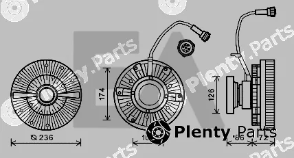 Eaclima 35C59D03 — Fan Wheel, engine cooling