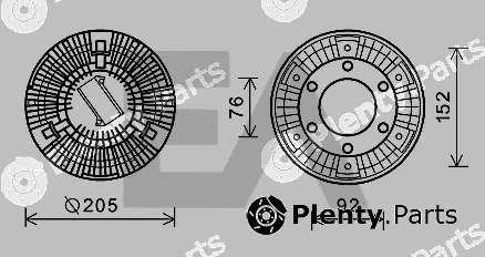 Eaclima 35C16D07 — Fan Wheel, engine cooling