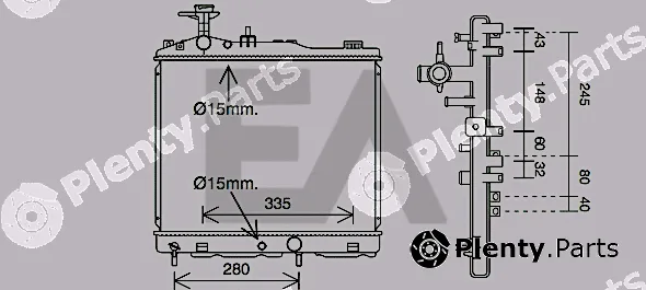 Eaclima 31R51116 — Radiator, engine cooling
