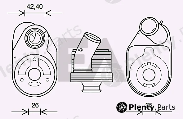 Eaclima 37G25006 — Oil Cooler, engine oil