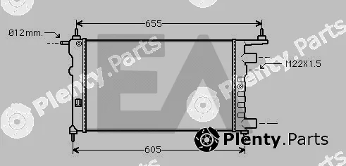 Eaclima 31R54185 — Radiator, engine cooling