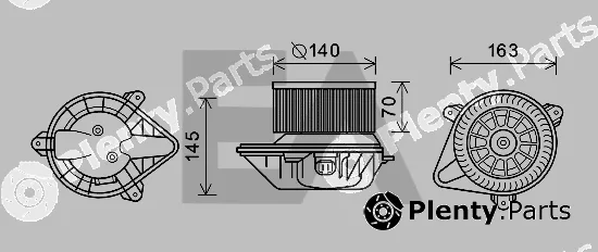 Eaclima 42A55007 — Electric Motor, interior blower
