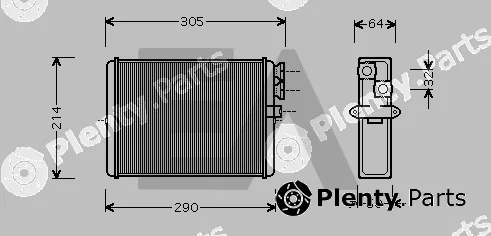 Eaclima 45C78009 — Heat Exchanger, interior heating