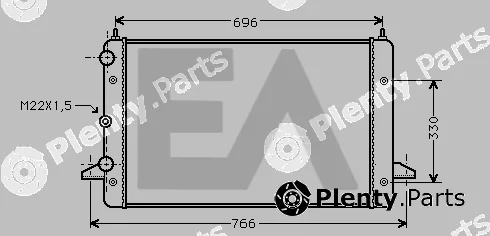 Eaclima 31R77095 — Radiator, engine cooling