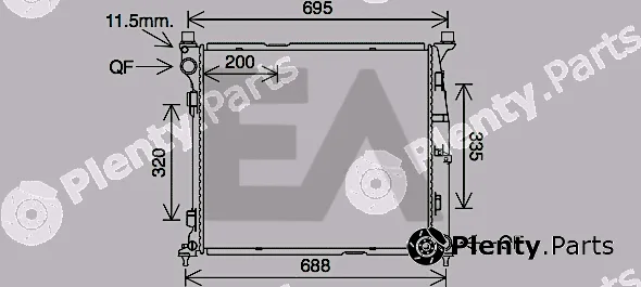 Eaclima 31R50107 — Radiator, engine cooling