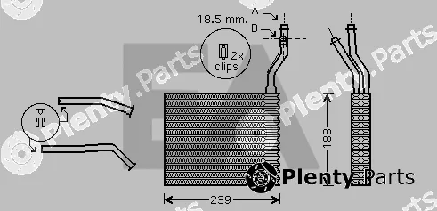 Eaclima 45C22030 — Heat Exchanger, interior heating