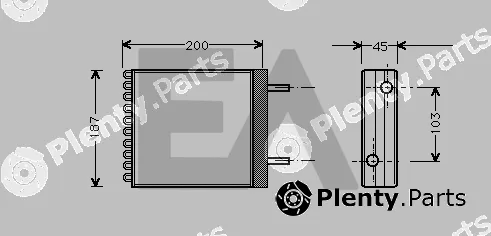 Eaclima 45C78003 — Heat Exchanger, interior heating