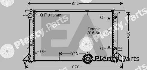 Eaclima 31R02104 — Radiator, engine cooling