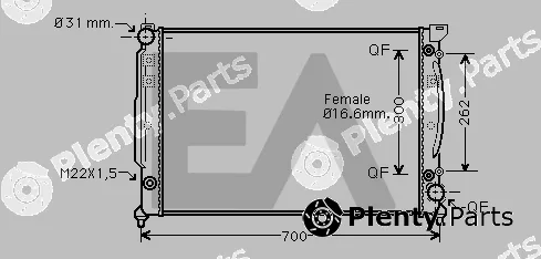 Eaclima 31R02085 — Radiator, engine cooling