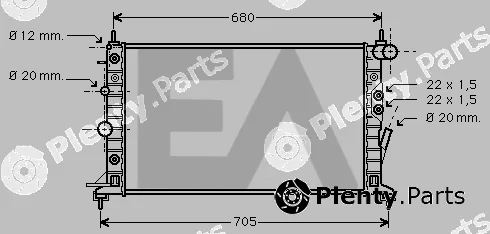 Eaclima 31R54174 — Radiator, engine cooling