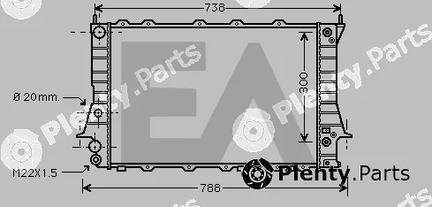 Eaclima 31R02075 — Radiator, engine cooling
