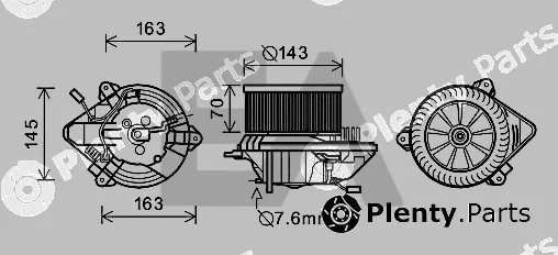 Eaclima 42A10022 — Electric Motor, interior blower