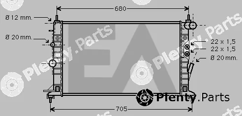 Eaclima 31R54198 — Radiator, engine cooling