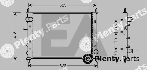 Eaclima 31R25098 — Radiator, engine cooling