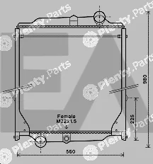 Eaclima 31R76016 — Radiator, engine cooling
