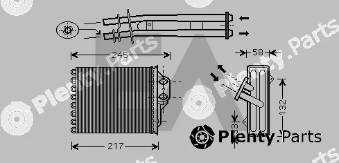 Eaclima 45C25026 — Heat Exchanger, interior heating