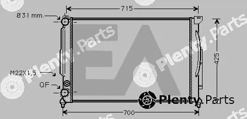 Eaclima 31R02082 — Radiator, engine cooling