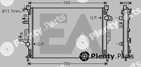 Eaclima 31R78040 — Radiator, engine cooling