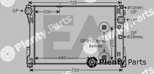 Eaclima 31R50095 — Radiator, engine cooling