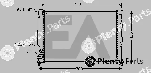 Eaclima 31R02030 — Radiator, engine cooling