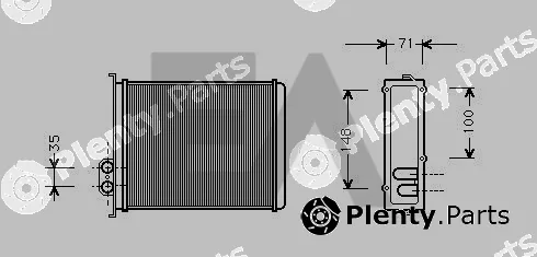 Eaclima 45C78008 — Heat Exchanger, interior heating