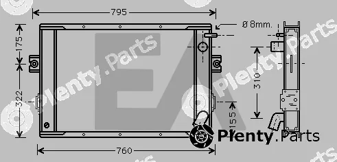 Eaclima 31R30012 — Radiator, engine cooling
