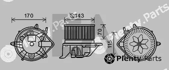 Eaclima 42A07002 — Electric Motor, interior blower
