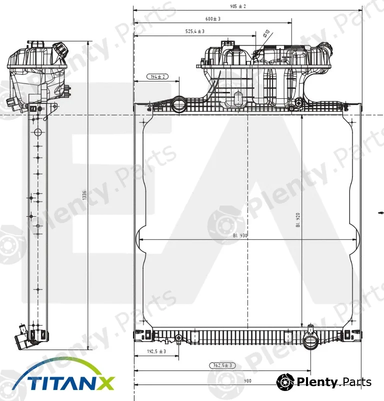 Eaclima 31R47006T — Radiator, engine cooling