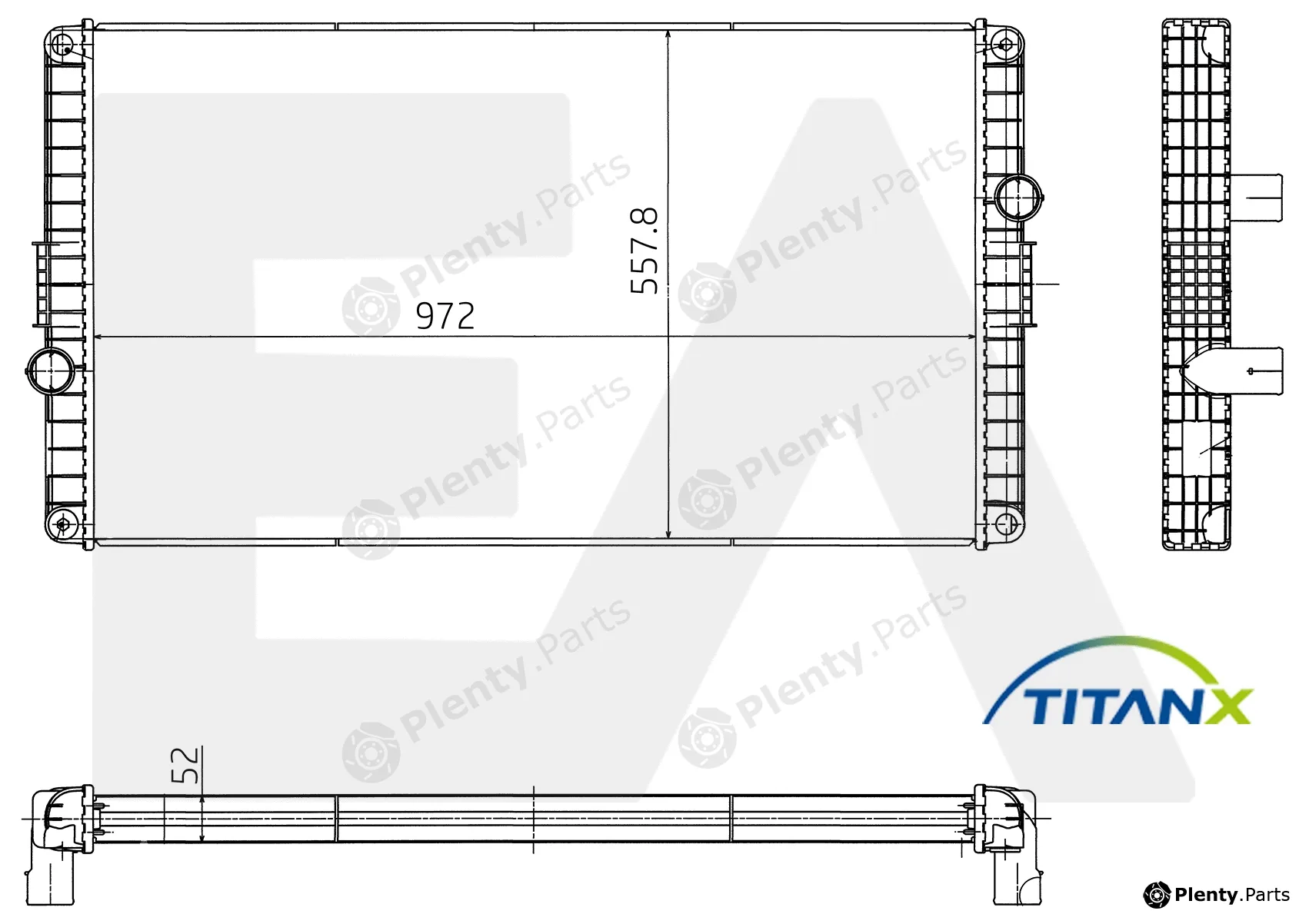 Eaclima 31R76028T — Radiator, engine cooling