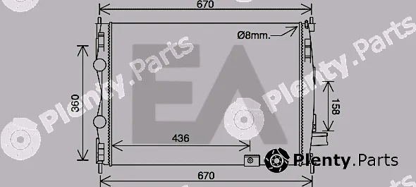 Eaclima 31R18160 — Radiator, engine cooling
