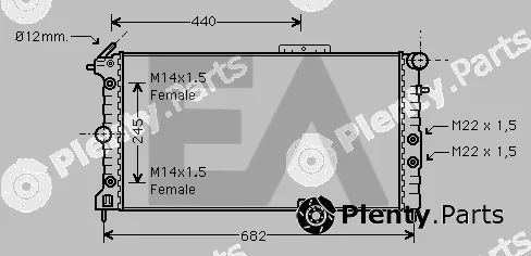 Eaclima 31R54157 — Radiator, engine cooling