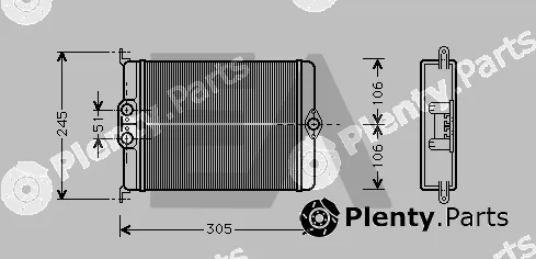 Eaclima 45C50007 — Heat Exchanger, interior heating