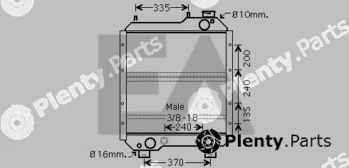 Eaclima 31R53001 — Radiator, engine cooling