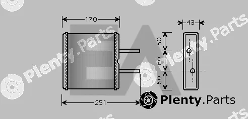 Eaclima 45C36008 — Heat Exchanger, interior heating