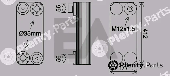 Eaclima 37G63007 — Oil Cooler, engine oil
