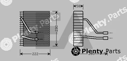 Eaclima 43B22012 — Evaporator, air conditioning
