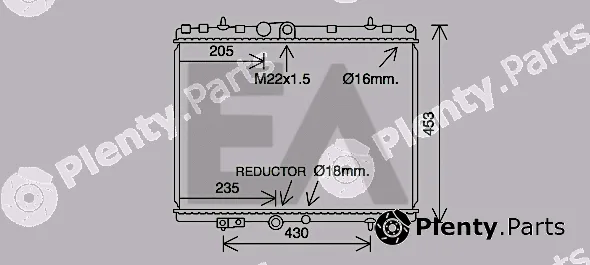 Eaclima 31R10043 — Radiator, engine cooling