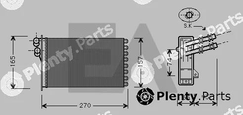 Eaclima 45C77008 — Heat Exchanger, interior heating