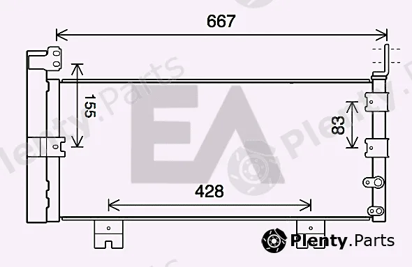 Eaclima 30C71092 — Condenser, air conditioning