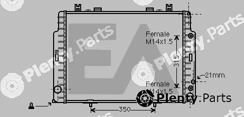 Eaclima 31R50118 — Radiator, engine cooling