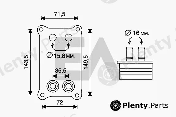 Eaclima 37G22004 — Oil Cooler, engine oil