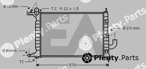 Eaclima 31R54173 — Radiator, engine cooling