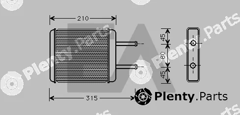 Eaclima 45C36001 — Heat Exchanger, interior heating