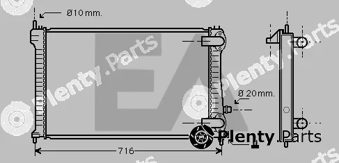 Eaclima 31R55086 — Radiator, engine cooling