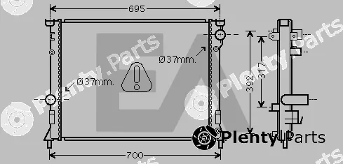 Eaclima 31R12031 — Radiator, engine cooling