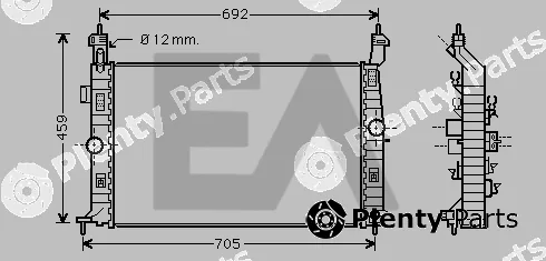 Eaclima 31R54134 — Radiator, engine cooling